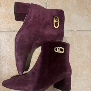Ralph Lauren Deep Burgundy Ankle Booties